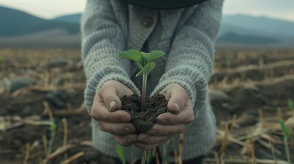 The Seedling in Hands