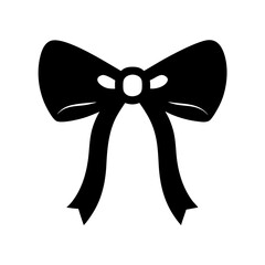 Simple Black Bow Clipart Illustration Graphic Design Element