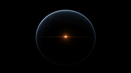 A dark planet with a bright star in the vast universe