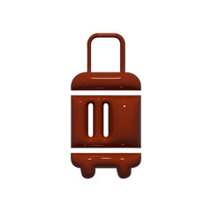Suitcase luggage icon in 3D style