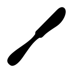 Silhouette of a butter knife kitchen utensil cooking tool