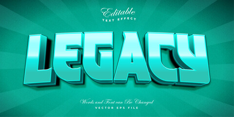 Legacy Blue 3D Bold Text Effect