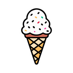  Colorful Ice Cream Cone with Sprinkles