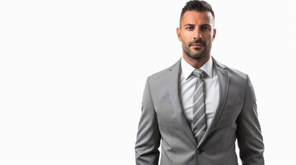 The confident businessman in suit