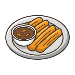  Delicious Plate of Churros with Chocolate