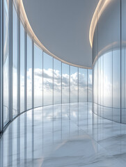 Obraz premium Modern Architectural Office Space with Panoramic Views