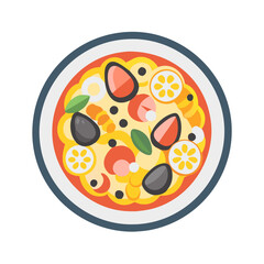  Delicious Plate of Seafood Paella