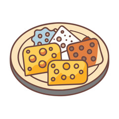  Tasty Platter of Assorted Cheeses