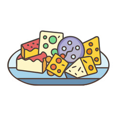  Delicious Platter of Assorted Cheeses