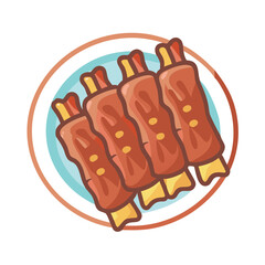  Flavorful Platter of Roasted Pork Ribs