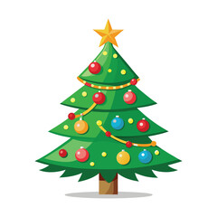 Obraz premium Modern Christmas Tree Clipart