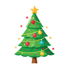Modern Christmas Tree Clipart