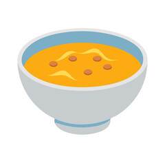  Creamy Pumpkin Soup in a Bowl