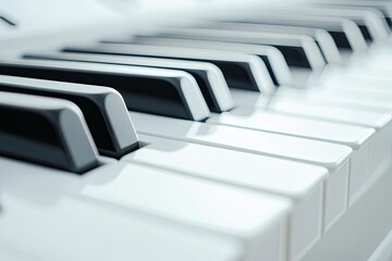 Electric keyboard isolated on white background