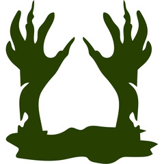 Obraz premium Halloween Zombie Silhouette