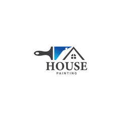 House painting logo design vector template 