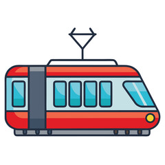 Light rail icon isolated on white background