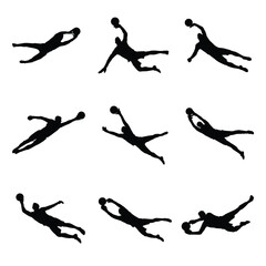 Silhouette of a goalkeeper