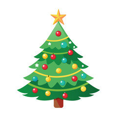 Festive Christmas Tree Vector Design