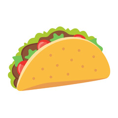  Artistic Taco with Beef and Cheese Design