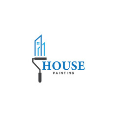 House painting logo design vector template 