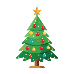 Fototapeta premium Minimalist Christmas Tree Illustration