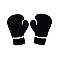 A Pair of Black Boxing Gloves Ready for a Fight Competition Sport