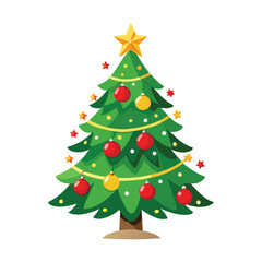 Simple Christmas Tree Vector Art