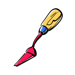 Colorful Painting Knife Illustration