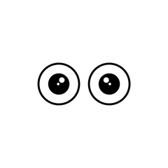 Cartoon funny eyes icon