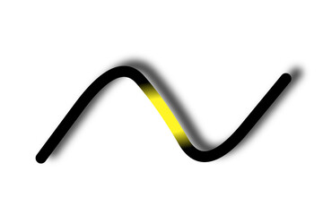 Abstract Waveform Black and Yellow Gradient Design Element, Perfect for Modern Branding and Digital Art Projects
