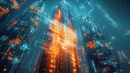 Fototapeta premium Futuristic Cityscape