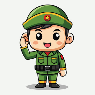 vector illustration of military soldier