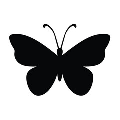 Simple Black Butterfly Silhouette Illustration Graphic Design