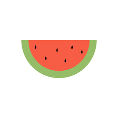 slice watermelon cartoon illustration