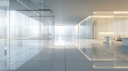 Obraz premium Modern Glass Office Interior Design