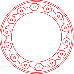 Chinese New Year Circle Frame