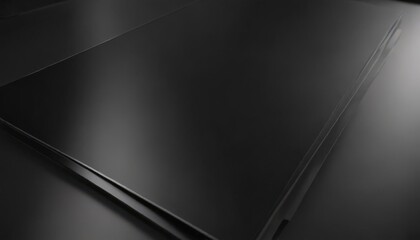 Sleek black aluminum surface, highly polished, reflecting light ,  black,  seamless