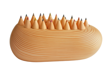 Wooden pencil holder