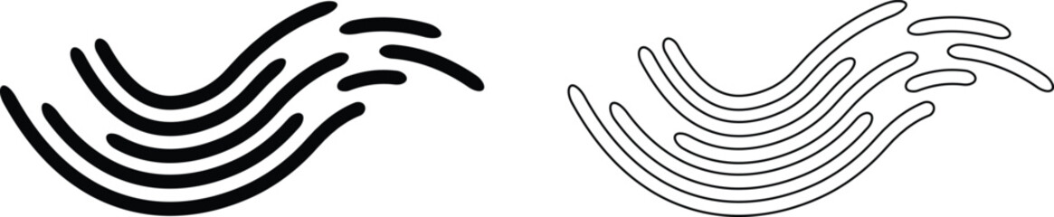 Speed lines icon set of fast motion symbols. Comic and manga books speed lines vector collection isolated on transparent background Manga speed frame superhero action explosion elements for web or app