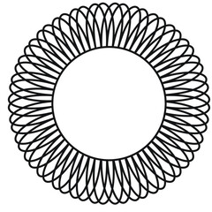 vector illustration of a round frame