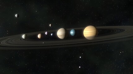 3d animated model of the solar system planets orbiting in perfect harmony dynamic visualization of the gravitational interactions and cosmic balance