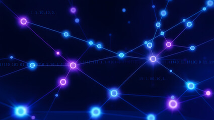 Obraz premium blockchain network connection illustration