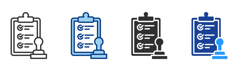 Stamp Icon Multiple Style Vector Collection 