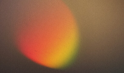Grainy texture background displaying a vibrant spectrum of light, ideal for adding depth and visual...