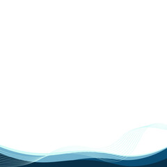 Business Curve Footer with Blend Wave