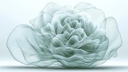 Ethereal Rose Bloom A delicate netted floral formation