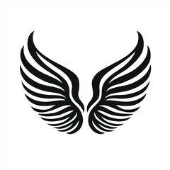wing logo design black and wihet