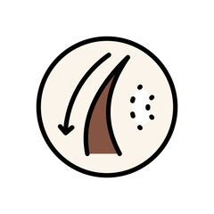 Follicle Concept Icon. Hair care line sign, loss treatment, moisturizing and applying creatine, healthy roots, serum for follicle, using dry shampoo. Vector icon for web design.