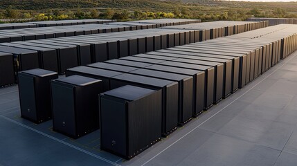 Advanced logistics warehouse operations modern facility aerial view innovative environment high-performance concept